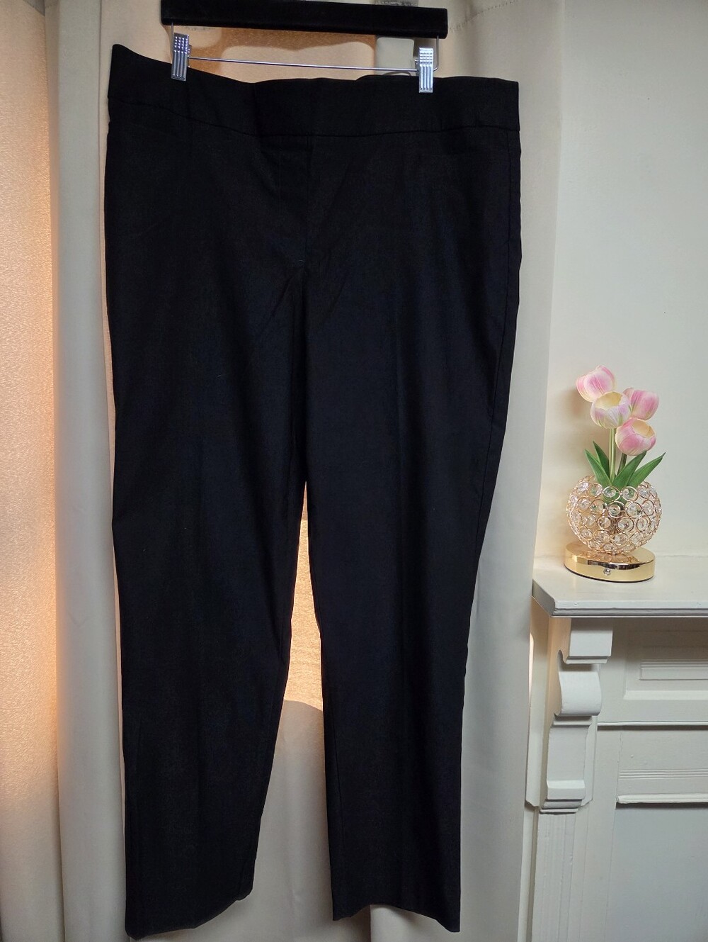EVRI Black Straight-Leg Dress Pants 4 Pockets, Size 18W